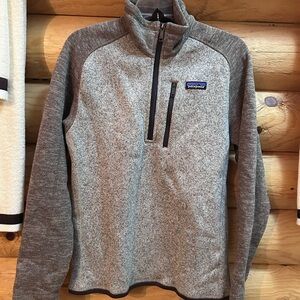Patagonia Better Than a Sweater Taupe 1/4 Zip Pullover
